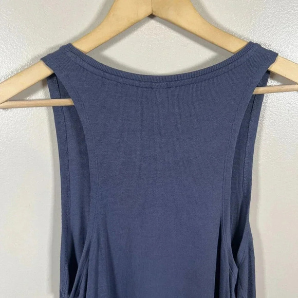 Athleta Well Rested Sleeveless Ribbed Sleep Tank Top Size Medium Blue Comfy - Picture 8 of 10